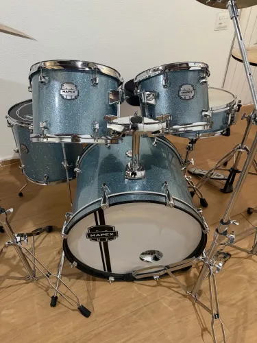 BATERIA + KIT PRATOS - MAPEX MARS TWILIGHT LIGHT SPARKLE BIRCH + KIT DE PRATOS ZEUS HYBRID
