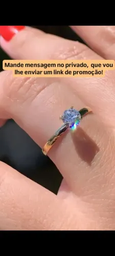 Anel Solitário Lírio Ouro18k