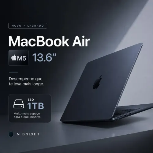 MacBook Air M5 - 1TB SSD 16GB Ram - Nota fiscal - 1 ano de garantia