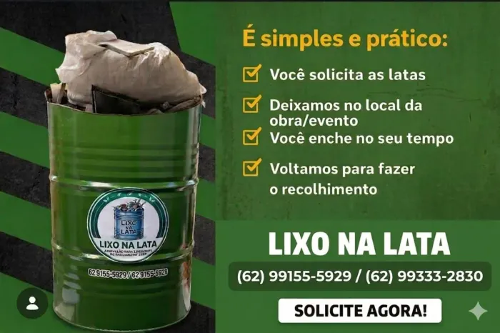 Lixo na Lata, Cuidamos do seu entulho, lixo de eventos de festa. 