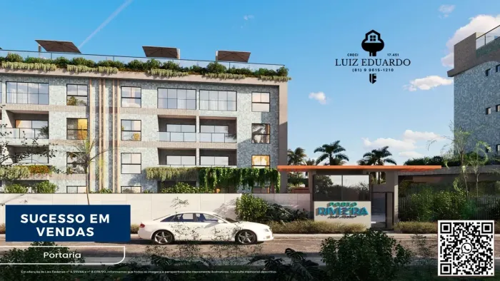 PORTO DE GALINHAS - Apartamento 53 m² com 2 quartos, lazer completo e 10 minutos do centro