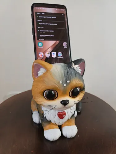 Suporte para Celular Gatinho Artesanal