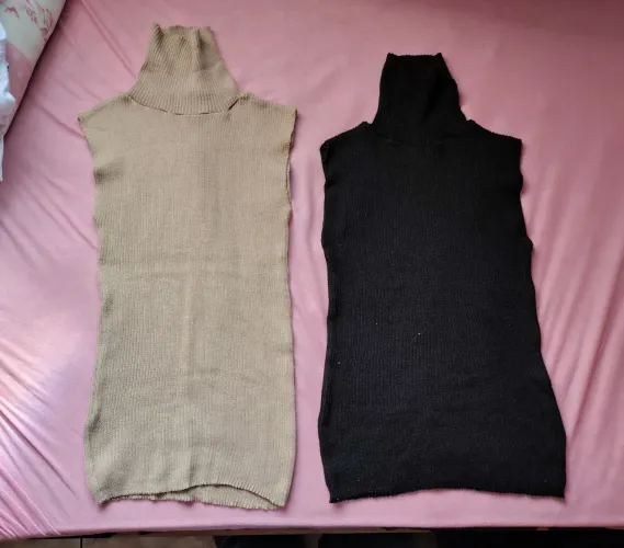 2 regatas de linha (preta e bege)