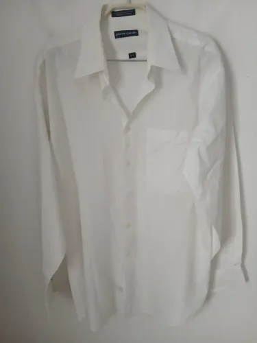 CAMISA SOCIAL VINTAGE BRANCA PIERRE CARDIN FIM DOS ANOS 90/2000 M