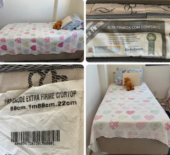 VENDO CAMA BOX SOLTEIRO + COLCHÃO ORTOBOM