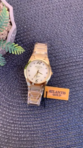RELÓGIO FEMININO ATLANTIS GOLD ORIGINAL PERFEITO QUALIDADE TOP 