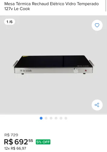 Vendo Rechaud Elétrico 127v