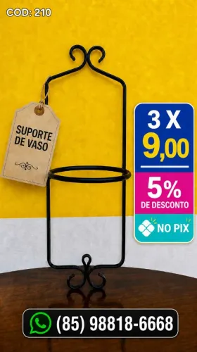 SUPORTE DE VASO, RETIRADA, ENCANTADA - EUSEBIO