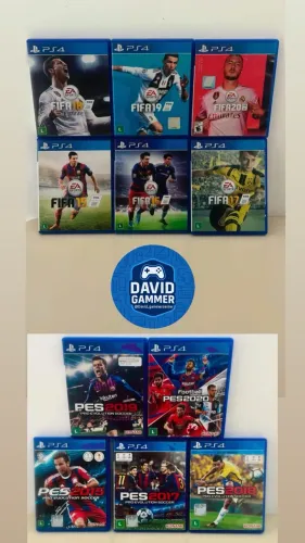 Lote 4 jogos ps4. FIFA 16/18/19 PES 2019