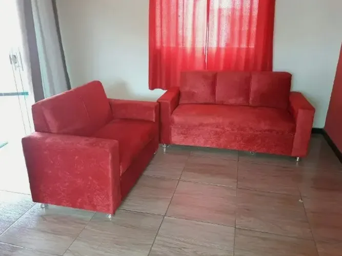 Sofá 2 e tres lugares Material suede D33 Duravel Confortável Promoção - Promocao