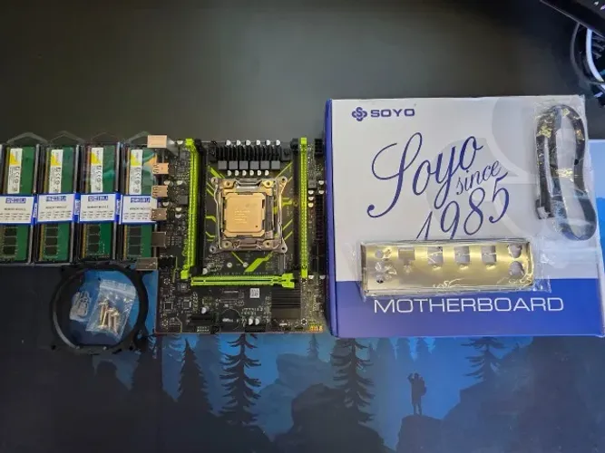 Kit Xeon Intel Xeon E5 2650 V4 + Placa mãe X99 + 16GB DDR4 2666mhz (4 x 4GB) Novo na Caixa