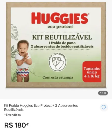 Fralda Huggies 96 unidades descartável mais fralda pano 2 unidades