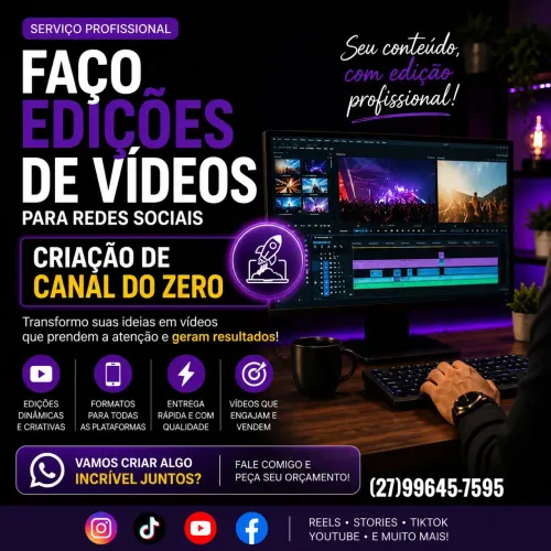 FaçFaço edição de vídeo para redes socia edição de vídeo para redes sociais