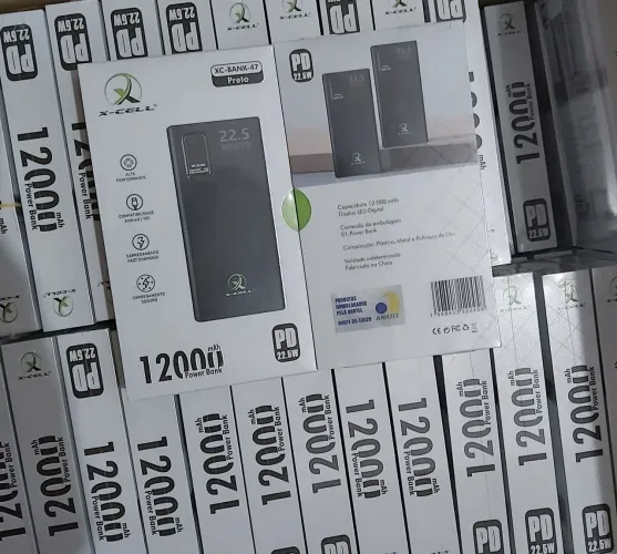 ORIGINAL NOVO: Power Bank 12.000 mAh X-Cell Digital Carregador Bateria Portátil 22.5W