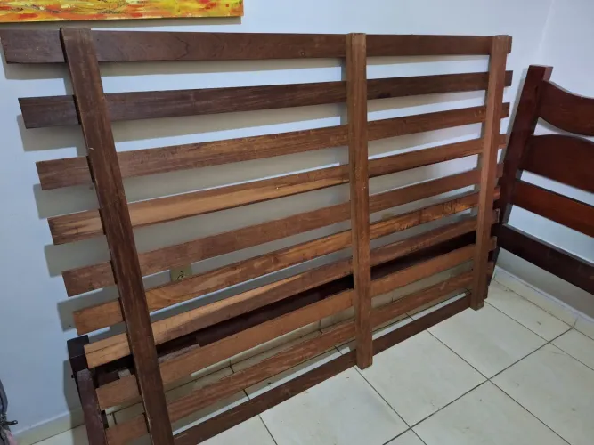 Cama Casal Madeira Maciça 