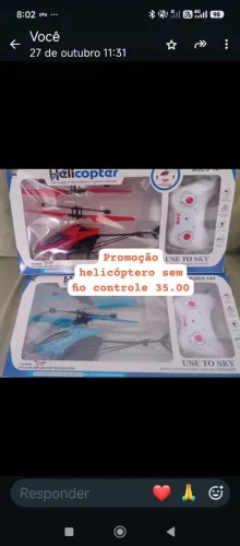 Helicóptero c controle sem fio showww