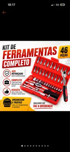 Kit de ferramentas 46 peças COMPLETO