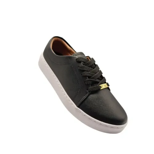 Vizzano Tênis Feminino Flatform Casual Confortável Preto+Branco 121420517689
