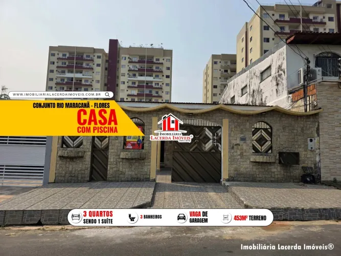Casa, casa no Conjunto Rio Maracanã - 3 Quartos Sendo 1 Suíte com Closet, Piscina e Edícul
