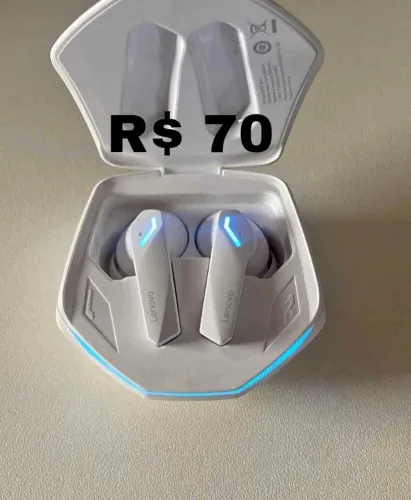 Fone Bluetooth Lenovo Gm2 Pro Branco R$ 70