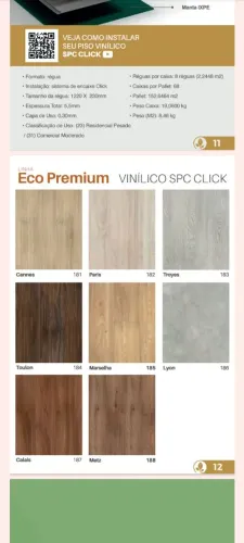 Promoção de piso vinílico clicado 5.5mm