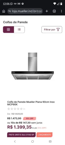 Torra-se uma Coifa e um microondas inox espelhado de embutir ambos na caixa sem uso.