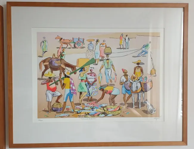 Quadro de Carybé com Moldura