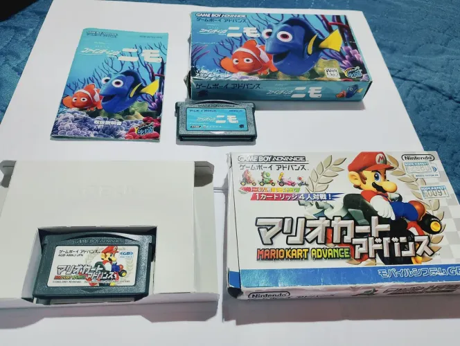 Mario Kart Advance + Finding Nemo japonês original Game Boy Advance 