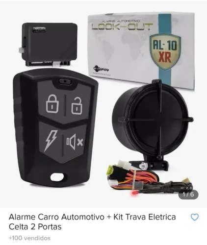 Kit Alarme + trava celta 2 portas 