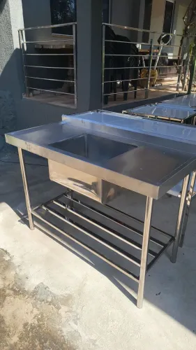 Pia industrial inox
