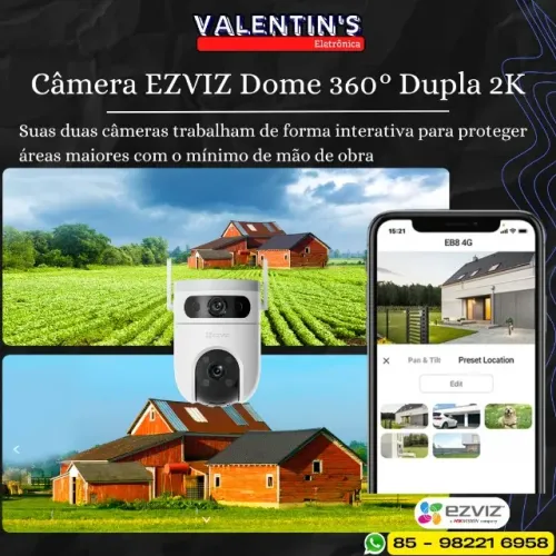 Câmera 360° Lentes Duplas EZVIZ 2K