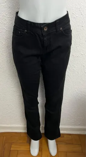 Calça Dkny Jeans Tamanho 44 Preto Feminino Ótimo Estado