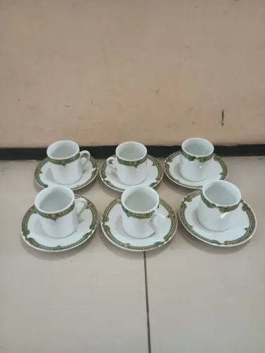 Conjunto de xícaras para café em porcelana 6 unidades