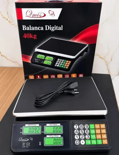 Balança 40 kg preta reta