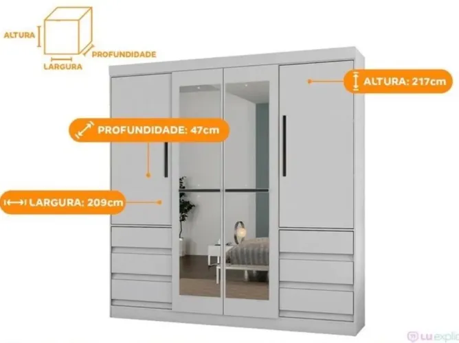 GUARDA ROUPA 6 PORTAS