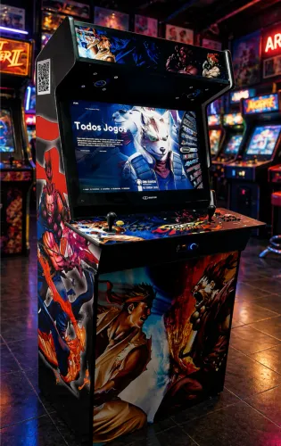 Fliperama Arcade 32 Polegadas Som Bluetooth