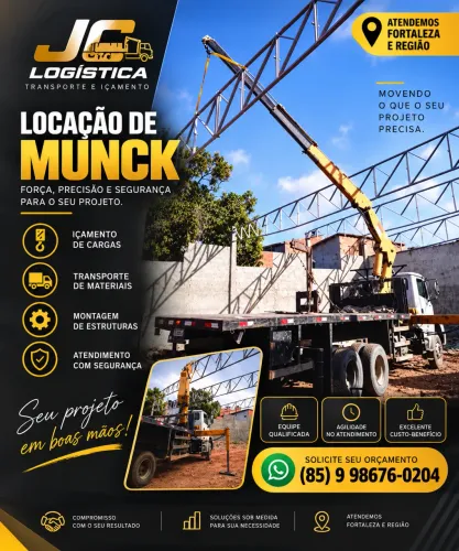 LOCAÇÃO DE MUNCK | IÇAMENTO E TRANSPORTE DE CARGAS