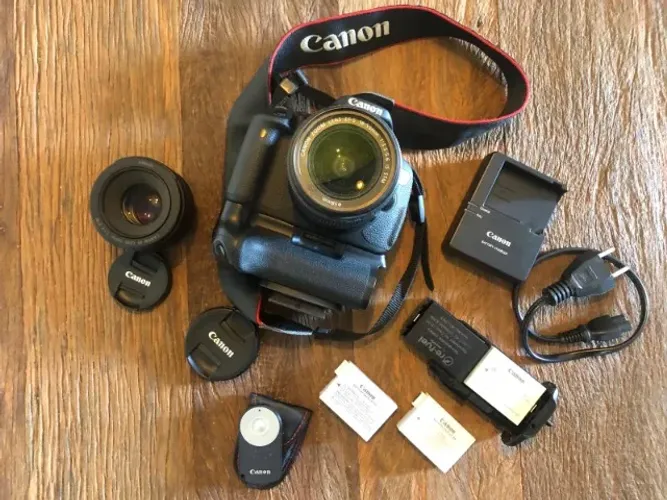 Canon T5i Completa/Lentes+grip+4 baterias+carregador+controle remoto=original CANON -10xCC