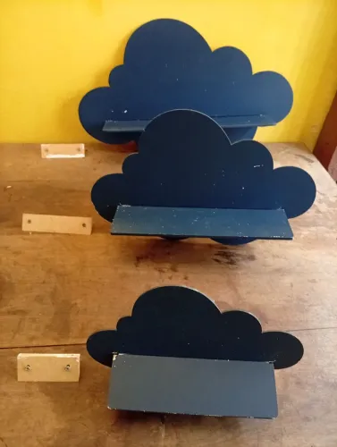 Prateleiras infantil de nuvem com prateleiras organizadora