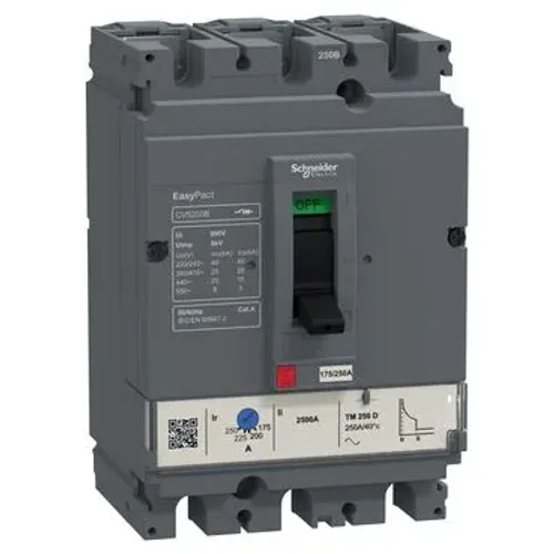 Disjuntor Caixa Moldada Schneider EasyPact CVS250B 3P 250A 25kA
