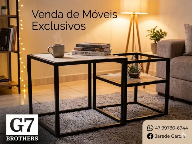 Mesa de centro estilo industrial *entrega gratuita*