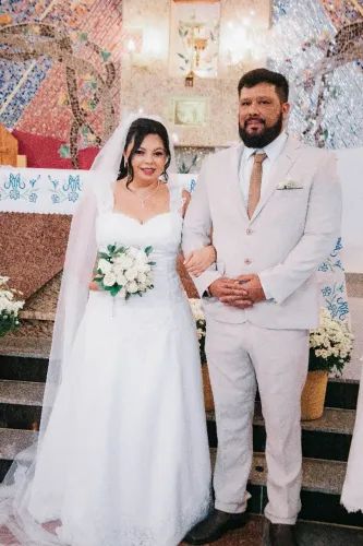 Vestido de noiva e véu!