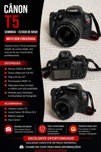 Câmera Cânon T5