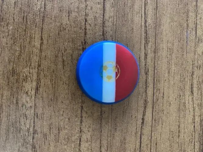 Botão de Futebol de Botão França Azul Branco e Vermelho Anos 90
