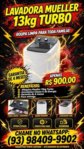 Máquina de lavar Muller 13 kg