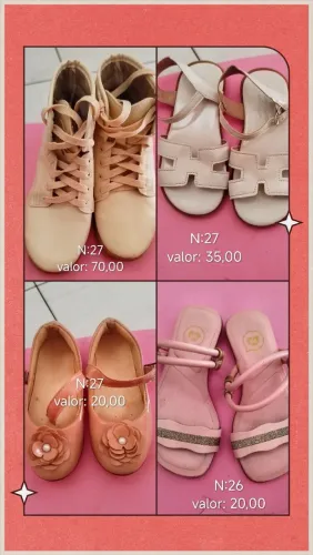 Kit de calçados infantil feminino 