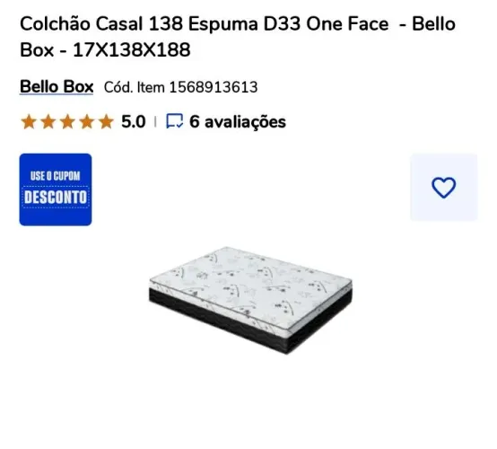 Colchão de casal novo