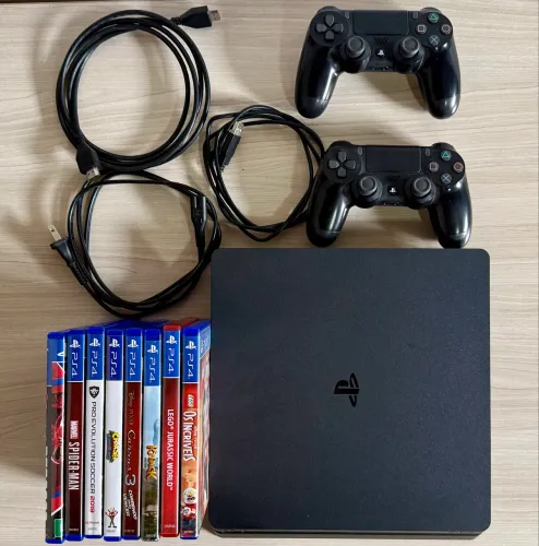 CONSOLE PLAYSTATION 4 SLIM 1TB C/DRIVE +8 JOGOS