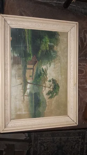 Quadro antigo  natureza reliquia