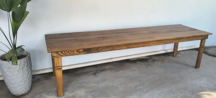 Mesa de madeira maciça rústico 3,00x90 NOVO.